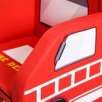 Fotoliu Masina de Pompier cu cardu de lemn si cu 2 compartimente de stocare Fire Engine Sofa